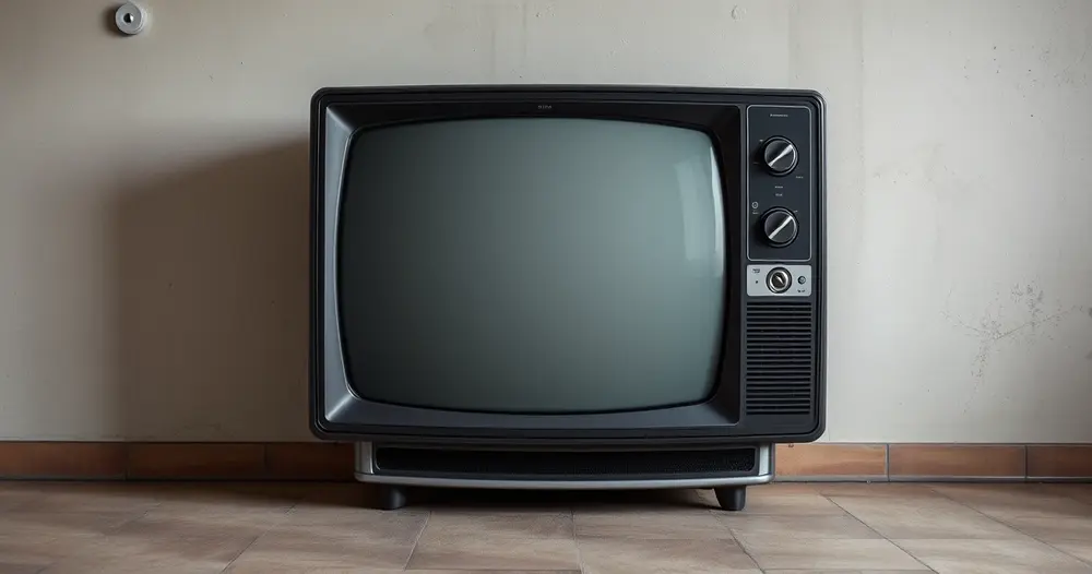 televisão antiga encostada na parede aguardando descarte adequado
