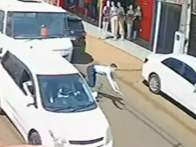 Brazil Truck Loses Brakes, Hits Motorcyclist at Border
